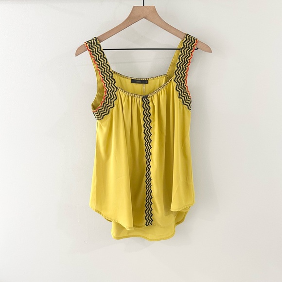 THML Embroidered Tank Yellow Size Small - Picture 1 of 5